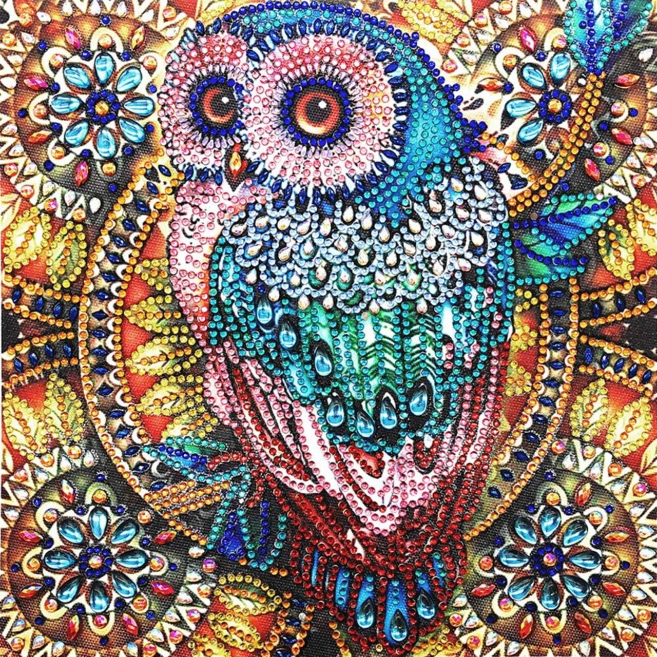 Owl Diamond Art Painting Kits for Adults (golden) 12 x 12 x 0.1 inches